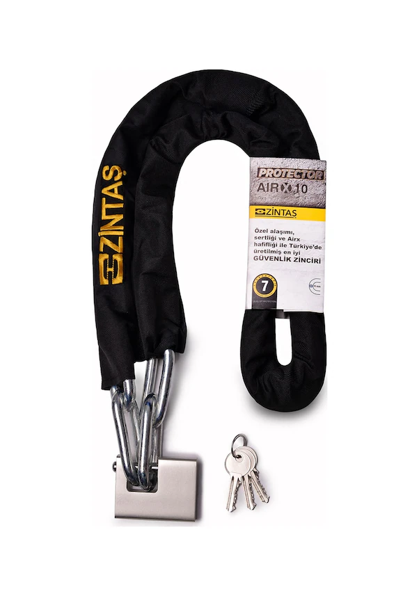 Airx10 Kesilmez Motosiklet Çelik Zincir Kilit 10mmx200cm